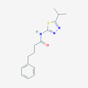 molecular formula C15H19N3OS B216292 N-(5-isopropyl-1,3,4-thiadiazol-2-yl)-4-phenylbutanamide 