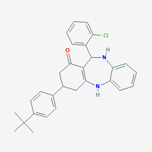 molecular formula C29H29ClN2O B216325 3-(4-tert-butylphenyl)-11-(2-chlorophenyl)-2,3,4,5,10,11-hexahydro-1H-dibenzo[b,e][1,4]diazepin-1-one 
