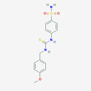 molecular formula C15H17N3O3S2 B216349 4-{[(4-Methoxybenzyl)carbamothioyl]amino}benzenesulfonamide 