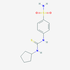 molecular formula C12H17N3O2S2 B216353 1-Cyclopentyl-3-(4-sulfamoylphenyl)thiourea 