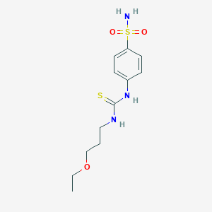 molecular formula C12H19N3O3S2 B216355 4-({[(3-Ethoxypropyl)amino]carbothioyl}amino)benzenesulfonamide 
