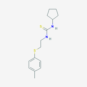 molecular formula C15H22N2S2 B216362 1-Cyclopentyl-3-{2-[(4-methylphenyl)sulfanyl]ethyl}thiourea 