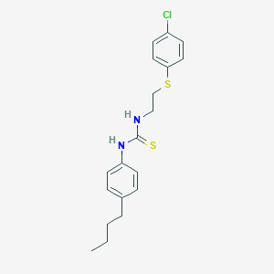 molecular formula C19H23ClN2S2 B216363 N-(4-butylphenyl)-N'-{2-[(4-chlorophenyl)sulfanyl]ethyl}thiourea 