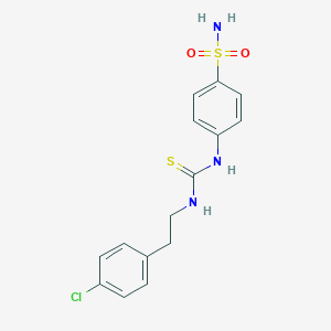 molecular formula C15H16ClN3O2S2 B216364 4-[({[2-(4-Chlorophenyl)ethyl]amino}carbothioyl)amino]benzenesulfonamide 