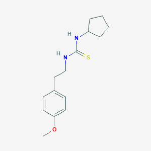 molecular formula C15H22N2OS B216365 1-Cyclopentyl-3-[2-(4-methoxyphenyl)ethyl]thiourea 