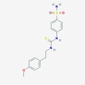 molecular formula C16H19N3O3S2 B216366 4-({[2-(4-Methoxyphenyl)ethyl]carbamothioyl}amino)benzenesulfonamide 