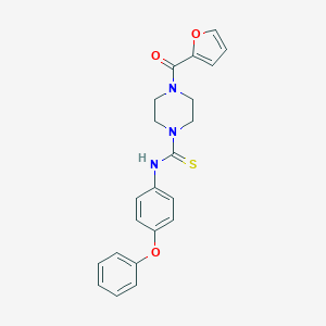 molecular formula C22H21N3O3S B216368 4-(2-furoyl)-N-(4-phenoxyphenyl)-1-piperazinecarbothioamide 