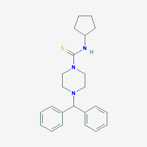 molecular formula C23H29N3S B216369 N-cyclopentyl-4-(diphenylmethyl)piperazine-1-carbothioamide 