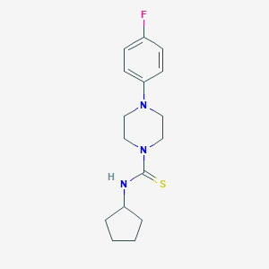 molecular formula C16H22FN3S B216370 N-cyclopentyl-4-(4-fluorophenyl)piperazine-1-carbothioamide 