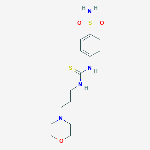 molecular formula C14H22N4O3S2 B216375 4-({[3-(Morpholin-4-yl)propyl]carbamothioyl}amino)benzenesulfonamide 