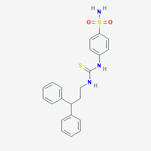 molecular formula C22H23N3O2S2 B216379 4-{[(3,3-Diphenylpropyl)carbamothioyl]amino}benzenesulfonamide 
