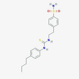 molecular formula C19H25N3O2S2 B216383 1-(4-Butylphenyl)-3-[2-(4-sulfamoylphenyl)ethyl]thiourea 