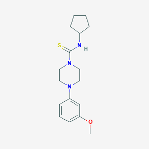 molecular formula C17H25N3OS B216384 N-cyclopentyl-4-(3-methoxyphenyl)piperazine-1-carbothioamide 