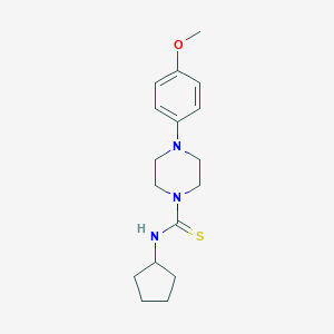 molecular formula C17H25N3OS B216385 N-cyclopentyl-4-(4-methoxyphenyl)piperazine-1-carbothioamide 