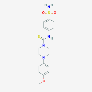4-(4-methoxyphenyl)-N-(4-sulfamoylphenyl)piperazine-1-carbothioamide