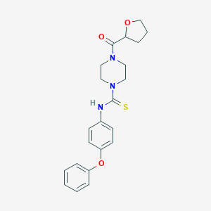 4-(oxolane-2-carbonyl)-N-(4-phenoxyphenyl)piperazine-1-carbothioamide