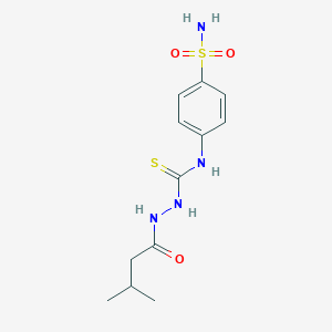 molecular formula C12H18N4O3S2 B216392 2-(3-methylbutanoyl)-N-(4-sulfamoylphenyl)hydrazinecarbothioamide 