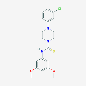 4-(3-chlorophenyl)-N-(3,5-dimethoxyphenyl)piperazine-1-carbothioamide