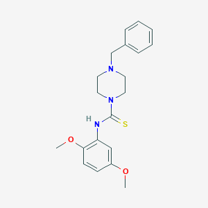 molecular formula C20H25N3O2S B216402 4-benzyl-N-(2,5-dimethoxyphenyl)-1-piperazinecarbothioamide 