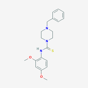 molecular formula C20H25N3O2S B216403 4-benzyl-N-(2,4-dimethoxyphenyl)-1-piperazinecarbothioamide 