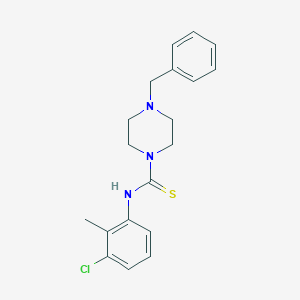 molecular formula C19H22ClN3S B216406 4-benzyl-N-(3-chloro-2-methylphenyl)piperazine-1-carbothioamide 