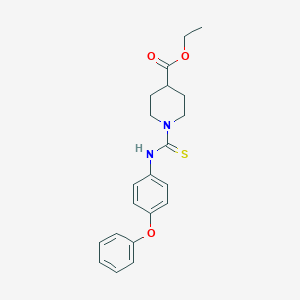 molecular formula C21H24N2O3S B216408 Ethyl 1-[(4-phenoxyphenyl)carbamothioyl]piperidine-4-carboxylate 