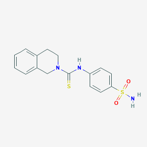 molecular formula C16H17N3O2S2 B216412 N-(4-sulfamoylphenyl)-3,4-dihydroisoquinoline-2(1H)-carbothioamide 
