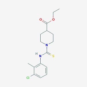 Ethyl 1-[(3-chloro-2-methylphenyl)carbamothioyl]piperidine-4-carboxylate