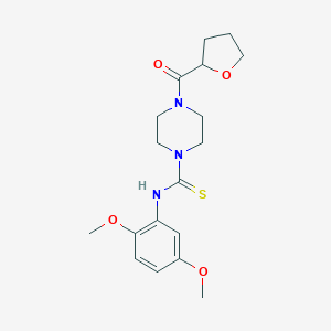 molecular formula C18H25N3O4S B216427 N-(2,5-dimethoxyphenyl)-4-(tetrahydro-2-furanylcarbonyl)-1-piperazinecarbothioamide 