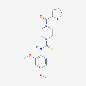 molecular formula C18H25N3O4S B216428 N-(2,4-dimethoxyphenyl)-4-(tetrahydro-2-furanylcarbonyl)-1-piperazinecarbothioamide 