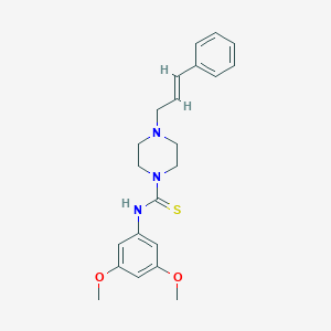 4-cinnamyl-N-(3,5-dimethoxyphenyl)-1-piperazinecarbothioamide