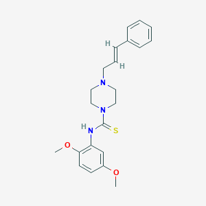 4-cinnamyl-N-(2,5-dimethoxyphenyl)-1-piperazinecarbothioamide