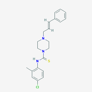 molecular formula C21H24ClN3S B216437 N-(4-chloro-2-methylphenyl)-4-cinnamyl-1-piperazinecarbothioamide 