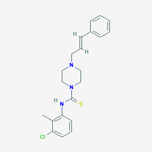 N-(3-chloro-2-methylphenyl)-4-[(2E)-3-phenylprop-2-en-1-yl]piperazine-1-carbothioamide