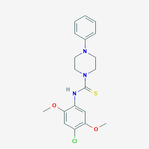 molecular formula C19H22ClN3O2S B216442 N-(4-chloro-2,5-dimethoxyphenyl)-4-phenylpiperazine-1-carbothioamide 