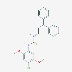 molecular formula C24H25ClN2O2S B216444 N-(4-chloro-2,5-dimethoxyphenyl)-N'-(3,3-diphenylpropyl)thiourea 