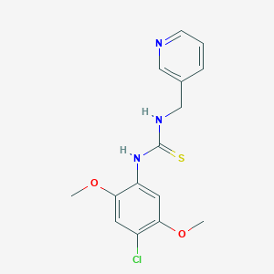 molecular formula C15H16ClN3O2S B216448 N-(4-chloro-2,5-dimethoxyphenyl)-N'-(3-pyridinylmethyl)thiourea 