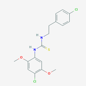 molecular formula C17H18Cl2N2O2S B216451 1-(4-Chloro-2,5-dimethoxyphenyl)-3-[2-(4-chlorophenyl)ethyl]thiourea 