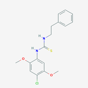 molecular formula C17H19ClN2O2S B216453 N-(4-chloro-2,5-dimethoxyphenyl)-N'-(2-phenylethyl)thiourea 