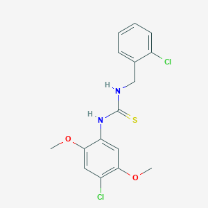 molecular formula C16H16Cl2N2O2S B216455 N-(2-chlorobenzyl)-N'-(4-chloro-2,5-dimethoxyphenyl)thiourea 