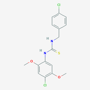 molecular formula C16H16Cl2N2O2S B216456 N-(4-chlorobenzyl)-N'-(4-chloro-2,5-dimethoxyphenyl)thiourea 