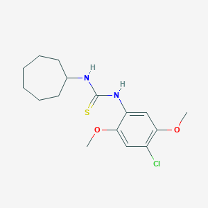 molecular formula C16H23ClN2O2S B216459 N-(4-chloro-2,5-dimethoxyphenyl)-N'-cycloheptylthiourea 