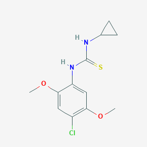 molecular formula C12H15ClN2O2S B216462 N-(4-chloro-2,5-dimethoxyphenyl)-N'-cyclopropylthiourea 