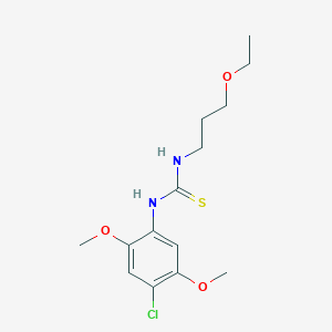molecular formula C14H21ClN2O3S B216463 1-(4-Chloro-2,5-dimethoxyphenyl)-3-(3-ethoxypropyl)thiourea 