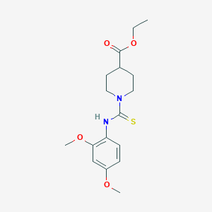 molecular formula C17H24N2O4S B216469 Ethyl 1-[(2,4-dimethoxyanilino)carbothioyl]-4-piperidinecarboxylate 