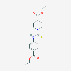 molecular formula C18H24N2O4S B216470 Ethyl 1-{[4-(ethoxycarbonyl)anilino]carbothioyl}-4-piperidinecarboxylate 
