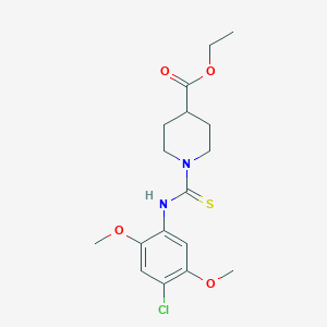 Ethyl 1-[(4-chloro-2,5-dimethoxyphenyl)carbamothioyl]piperidine-4-carboxylate