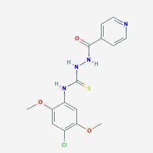 molecular formula C15H15ClN4O3S B216478 N-(4-chloro-2,5-dimethoxyphenyl)-2-isonicotinoylhydrazinecarbothioamide 