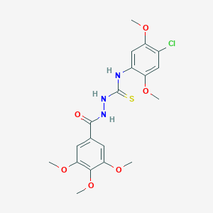 N-(4-chloro-2,5-dimethoxyphenyl)-2-(3,4,5-trimethoxybenzoyl)hydrazinecarbothioamide