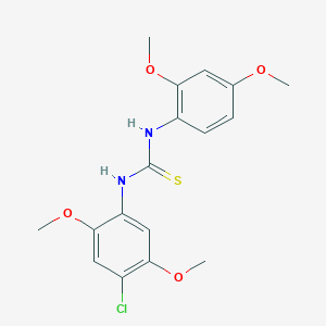 molecular formula C17H19ClN2O4S B216482 1-(4-Chloro-2,5-dimethoxyphenyl)-3-(2,4-dimethoxyphenyl)thiourea 